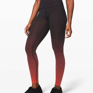 Lululemon Wunder Under HR Tight Ombre Speckle Red